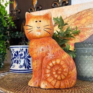 Vintage CBK Ltd. Hand Painted Ceramic Cat Figure